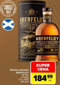 Carrefour Market Whisky szkocka Aberfeldy 12 Y.O. w tubie oferta