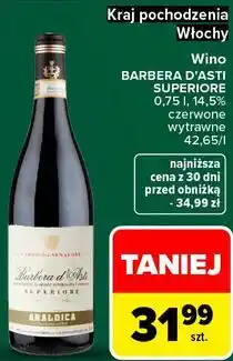 Carrefour Market Wino BARBERA D'ASTI SUPERIORE czerwone wytrawne oferta