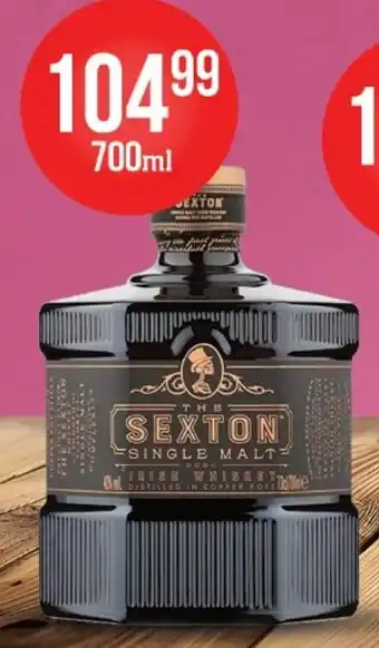 The Sexton Single Malt Irish Whiskey