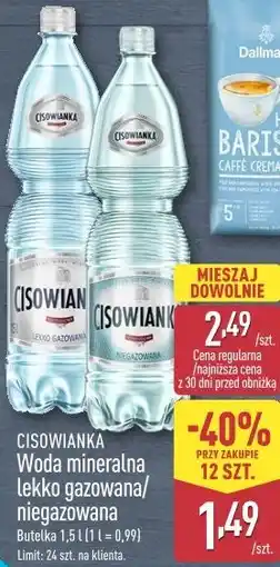 ALDI CISOWIANKA Woda mineralna Lekko gazowana / niegazowana oferta