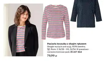 Pasiasta koszulka z długim rękawem Tchibo