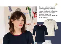 Tchibo Sweter z delikatnej dzianiny granatowy oferta