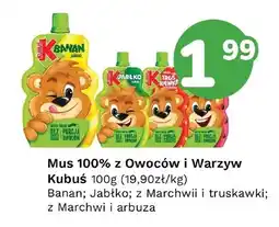 Limonka Mus 100% z owoców i warzyw Kubuś z marchwi i truskawki oferta
