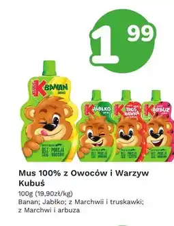 Limonka Mus 100% z owoców i warzyw Kubuś Jabłko oferta