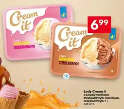 Lewiatan Lody Cream It o smaku waniliowo-truskawkowym oferta