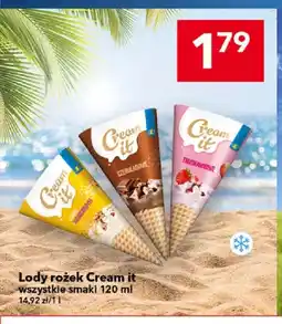 Lewiatan Lody rożek Cream it czekoladowy oferta