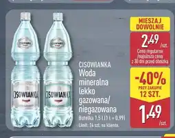 ALDI Woda mineralna Cisowianka lekko gazowana oferta