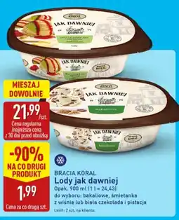 ALDI Lody śmietanka z wiśnią Bracia Koral Jak Dawniej oferta