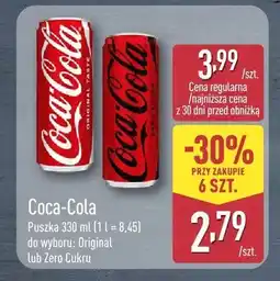 ALDI Napój gazowany Coca-Cola Zero Cukru oferta
