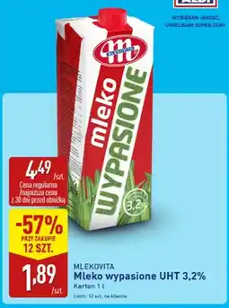 ALDI Mleko UHT wypasione 3,2% Mlekovita oferta
