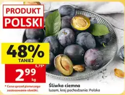Auchan Śliwka ciemna luzem oferta