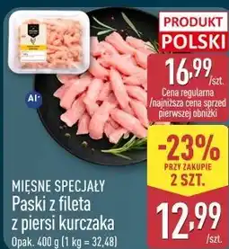 ALDI Mięsne Specjały Paski z fileta z piersi kurczaka oferta