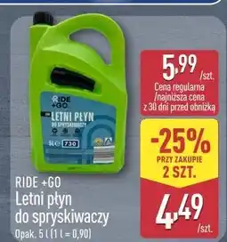 ALDI RIDE +GO Letni płyn do spryskiwaczy oferta
