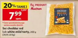 Auchan Ser cheddar red lub white mild tarty oferta