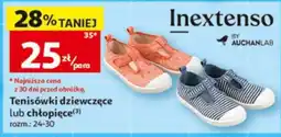 Auchan Tenisówki dziewczęce lub chłopięce Inextenso oferta