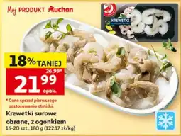 Auchan Krewetki surowe obrane, z ogonkiem oferta