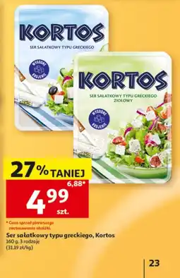 Auchan Ser sałatkowy typu greckiego, Kortos oferta