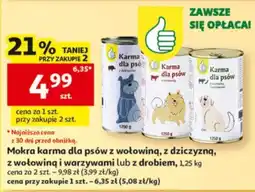 Auchan Mokra karma dla psów oferta