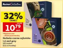 Auchan Herbata czarna cejlońska lub earl grey oferta
