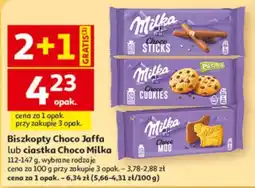 Auchan Biszkoty Choco Jaffa lub ciastka Choco Milka oferta