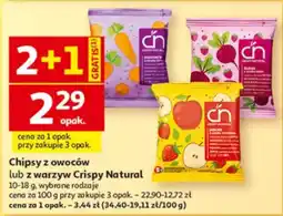 Auchan Chipsy z owoców lub z warzyw Crispy Natural oferta