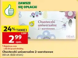 Auchan Chusteczki uniwersalne 2-warstwowe oferta