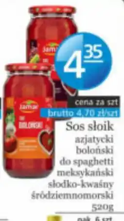 Specjał Sos sloik azjatycki boloński do spaghetti meksykański słodko-kwaśny śródziemnomorski oferta