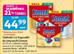 Auchan Tabletki lub kapsułki do zmywarki Somat oferta