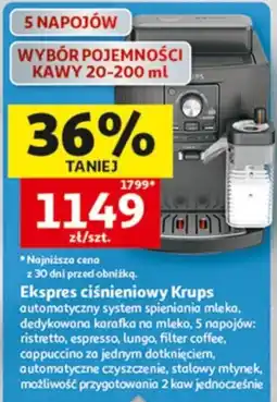 Auchan Ekspres ciśnieniowy Krups oferta