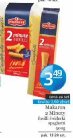 Specjał Makaron 2 Minuty fusilli świderyki spaghetti oferta