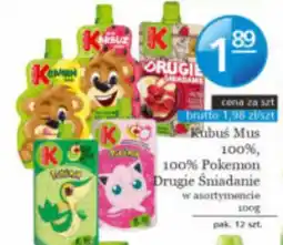 Specjał Kubuś Mus 100% 100% Pokemon Drugie Śniadanie oferta