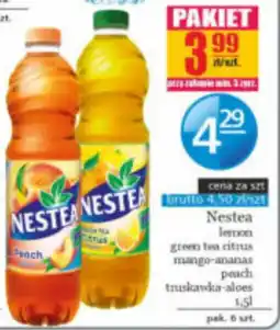 Specjał Nestea lemon green tea citrus mango-ananas peach truskawka-aloes oferta