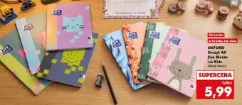 Kaufland OXFORD Zeszyt A5 Zoo Blocks lub Kids oferta