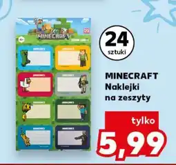 Kaufland MINECRAFT Naklejki na zeszyty oferta