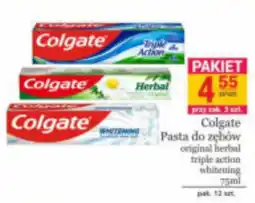 Specjał Colgate Pasta do zębów original herbal triple action whitening oferta
