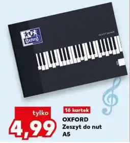 Kaufland OXFORD Zeszyt do nut A5 oferta