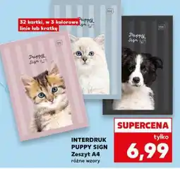 Kaufland INTERDRUK PUPPY SIGN Zeszyt A4 oferta