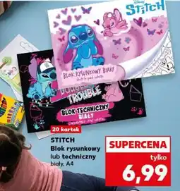 Kaufland STITCH Blok rysunkowy lub techniczny biały, A4 oferta