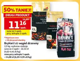 Auchan Brykiet lub węgiel drzewny oferta
