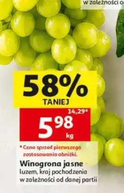 Auchan Winogrona jasne oferta