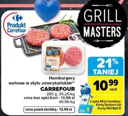 Carrefour Hamburgery wołowe w stylu amerykańskim oferta