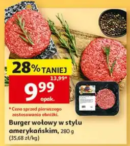 Auchan Burger wołowy w stylu amerykańskim oferta