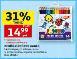 Auchan Kredki ołówkowe jumbo oferta