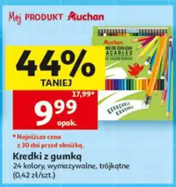Auchan Kredki z gumką oferta