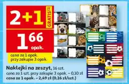 Auchan Naklejki na zeszyt oferta