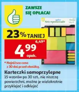 Auchan Karteczki samoprzylepne oferta
