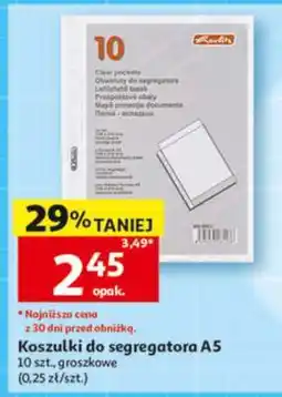 Auchan Koszulki do segregatora A5 oferta