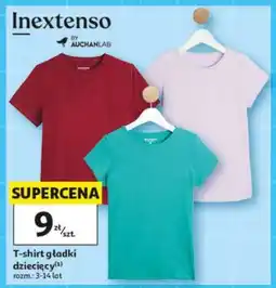 Auchan T-shirt gładki dziecięcy oferta