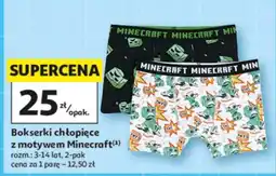 Auchan Bokserki chłopięce z motywem Minecraft oferta