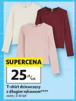 Auchan T-shirt dziewczęcy z długim rękawem oferta